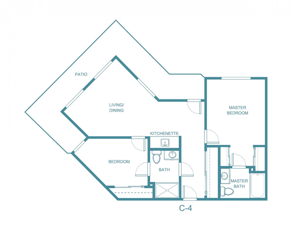 A floor plan showcasing the layout of an apartment with labeled rooms and dimensions.