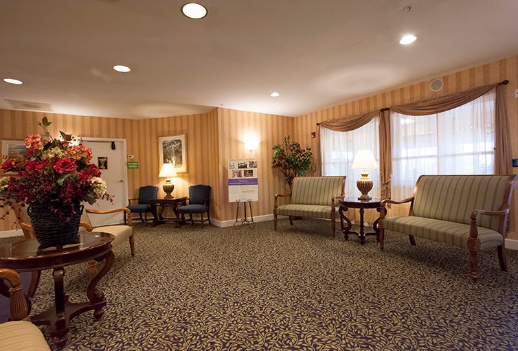 A cozy and well-decorated living room with elegant furniture and soft lighting.