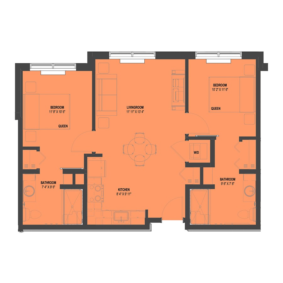 A detailed architectural floor plan layout.
