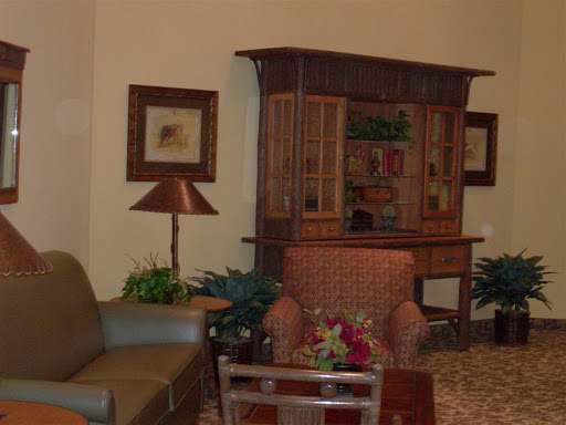 A cozy living room setup featuring a comfortable sofa, decorative elements, and plants.