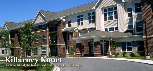 A modern apartment building designed for carefree living.