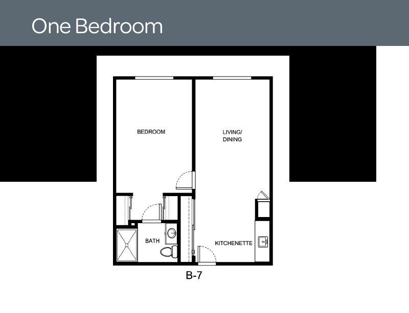 One Bedroom Apartment Floor Plan