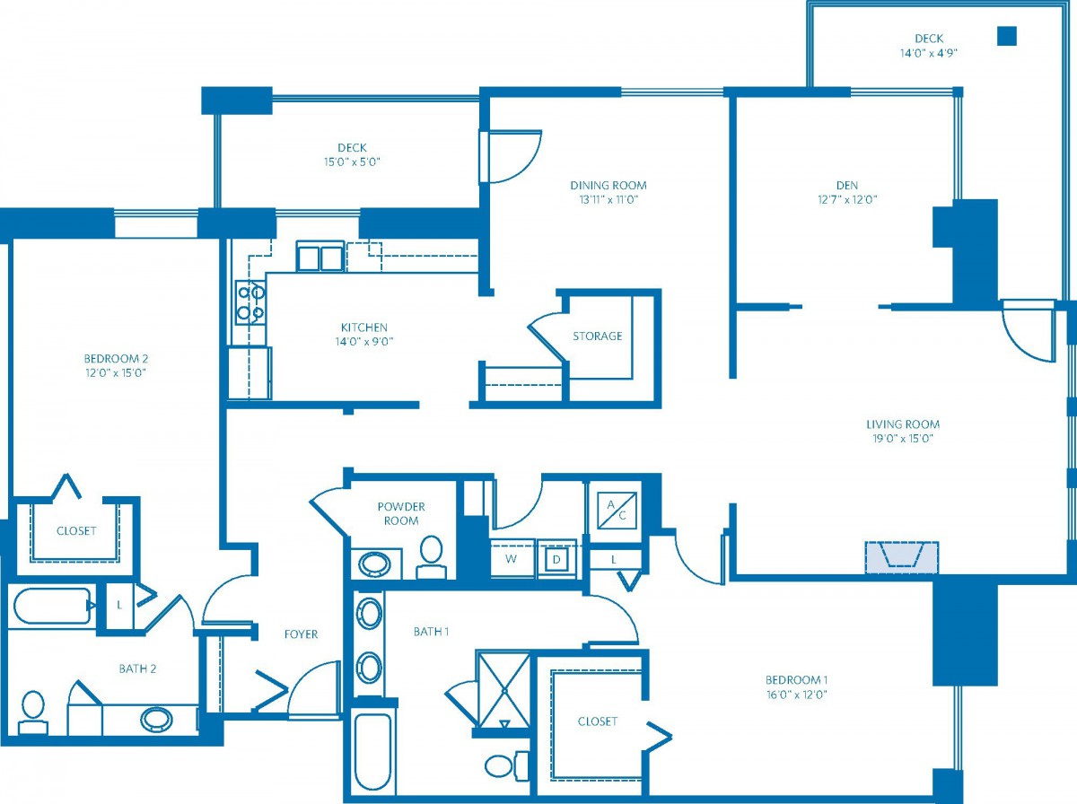 A detailed floor plan showcasing the layout of a house.