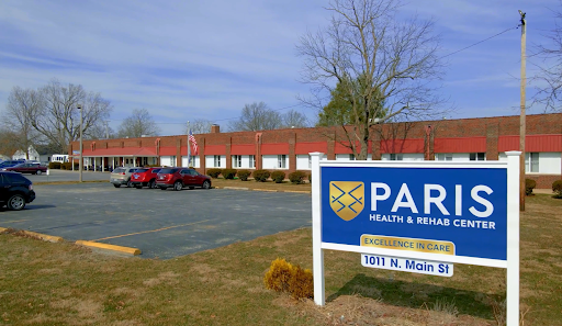 Exterior view of a health and rehabilitation facility with clear signage.