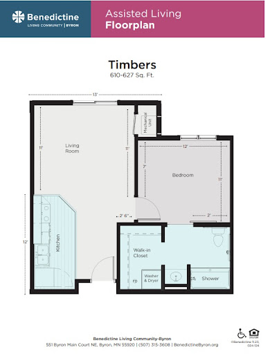 Floor plan of the Timbers layout, showcasing a compact and efficient residential design.