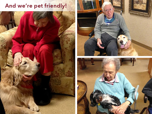 Our residents love spending time with their furry friends!
