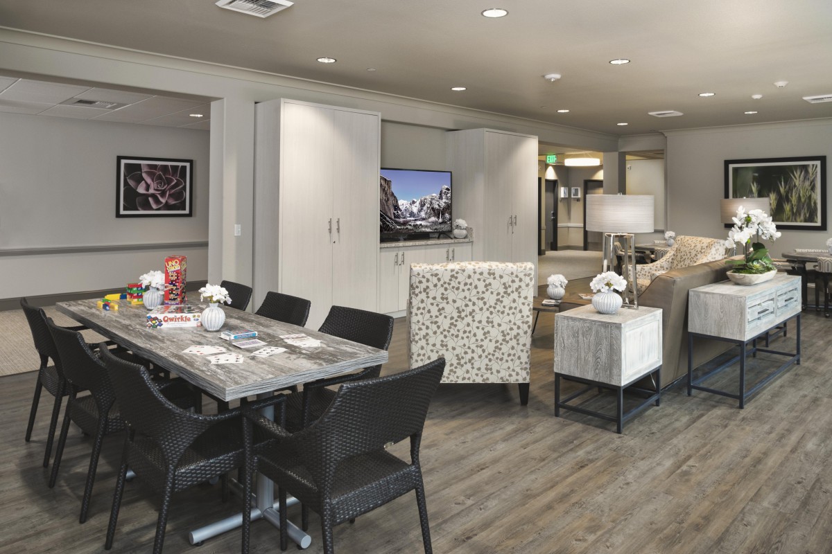 Modern open-concept living and dining area with stylish decor.