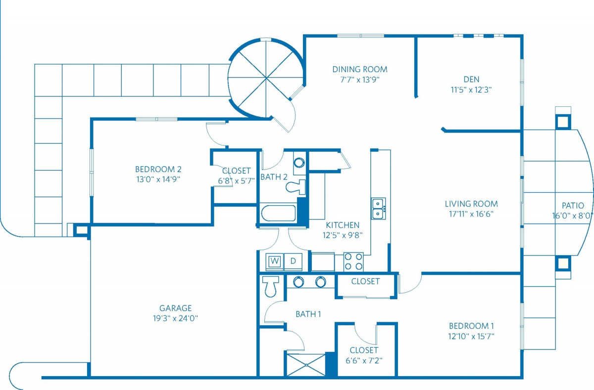 A detailed floor plan illustrating the layout and dimensions of various rooms in a house.