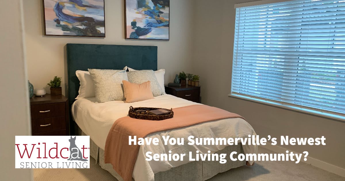 A cozy bedroom setup in a senior living community.