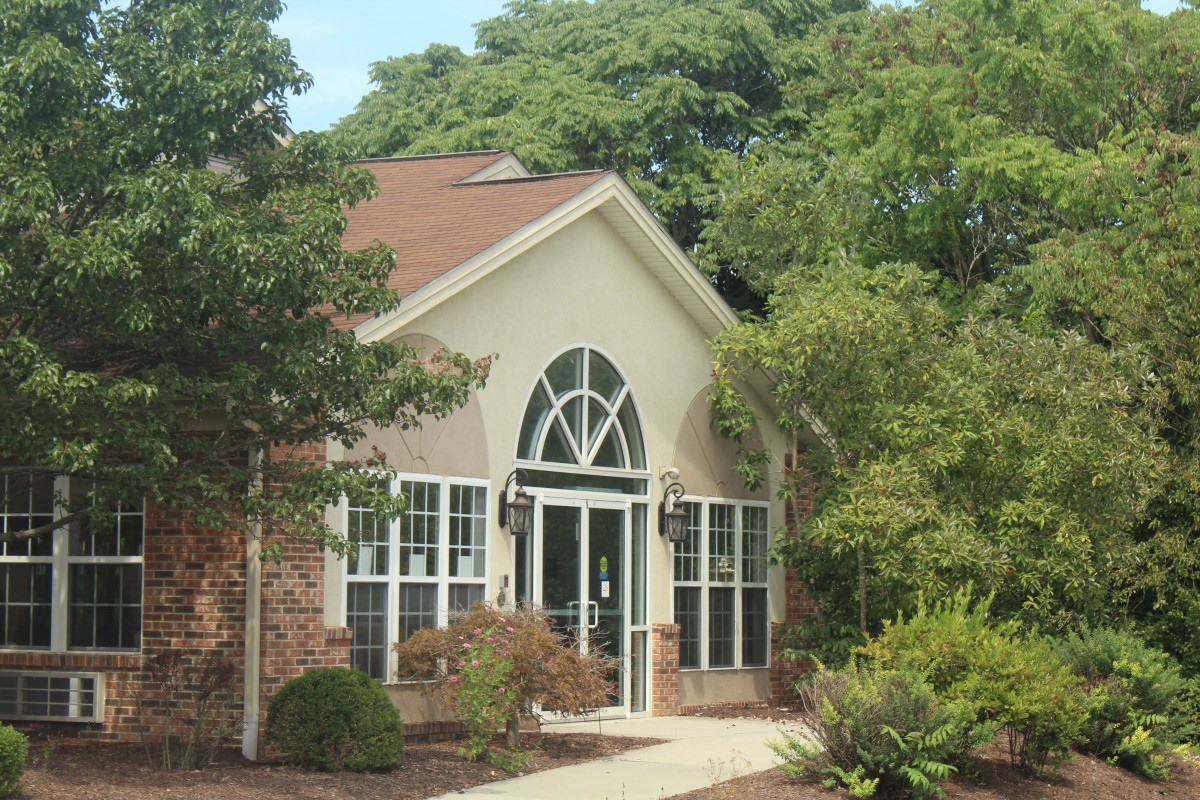 A picturesque house surrounded by lush greenery.