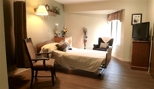 A peaceful hospital room designed for comfort and care.