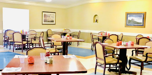A cozy and inviting dining area in a casual restaurant setting.