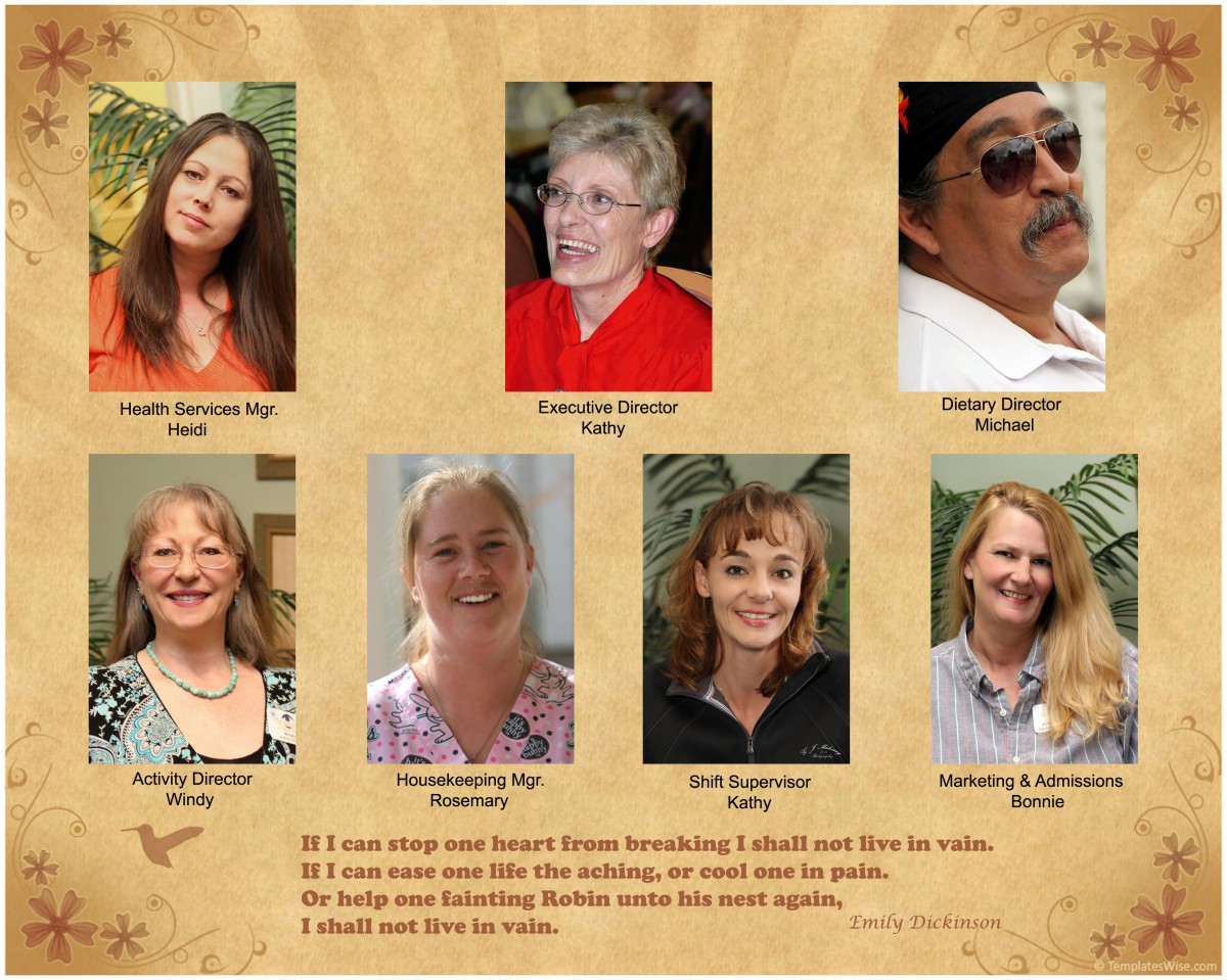 A collage of six people with their names and roles, showcasing a structured introduction.