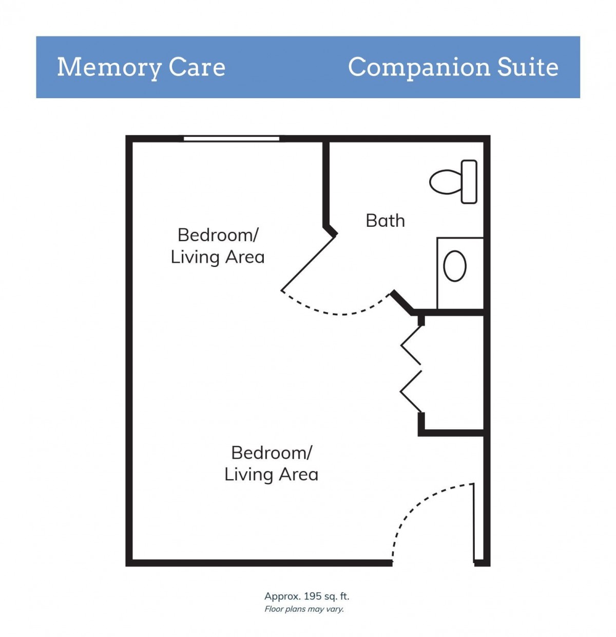 Memory Care Companion Suite Floor Plan
