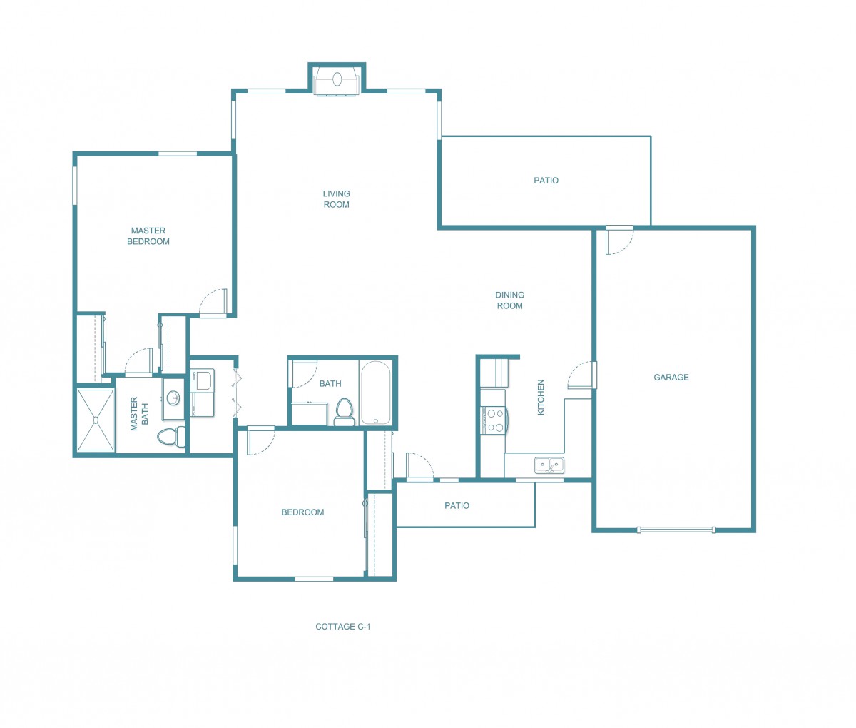 Blueprint of a house floor plan
