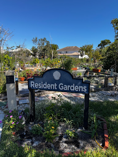 A serene view of the Resident Gardens, showcasing a lush green space filled with various plants.