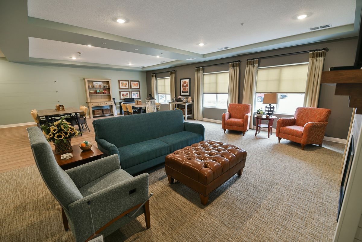 A cozy living room with comfortable seating and tasteful decor.