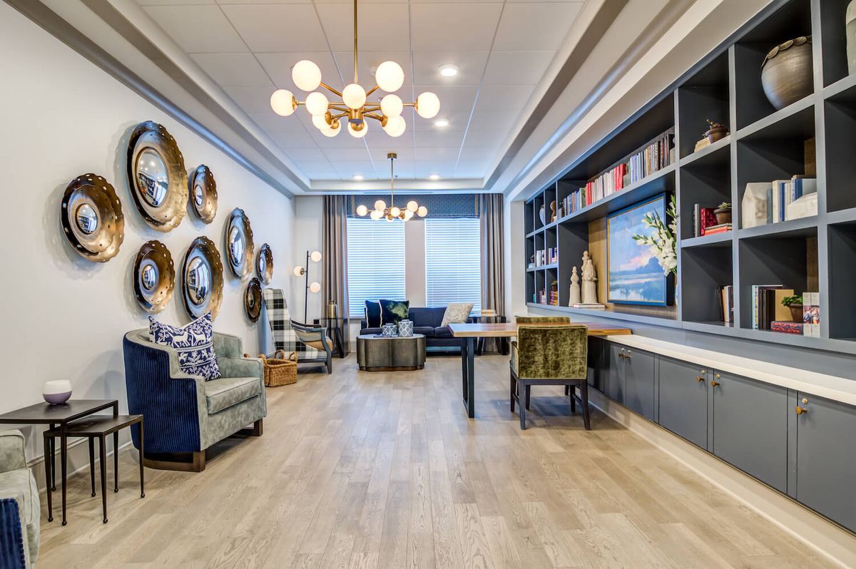 A stylish living room with elegant decor and modern furnishings.