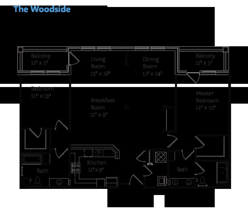 A detailed floor plan of a residential space, showing room layouts and dimensions.