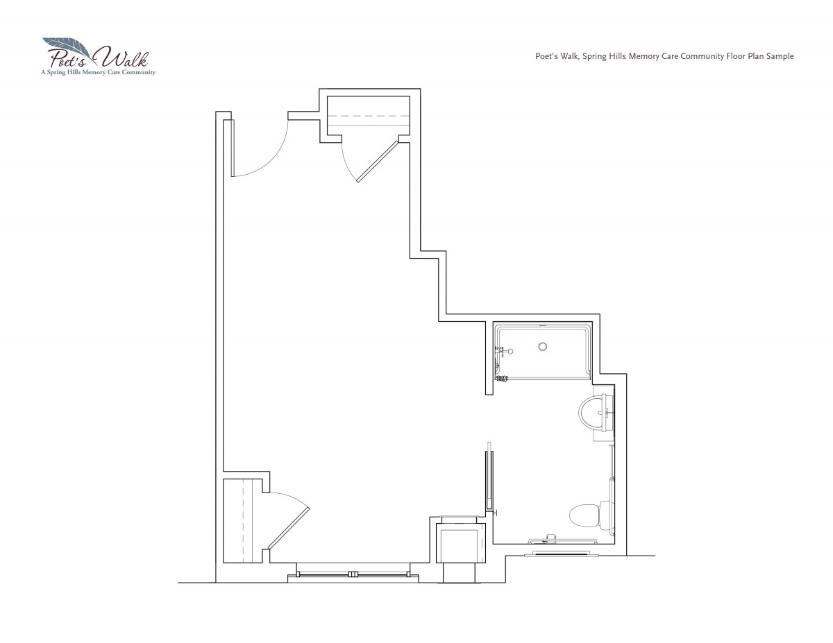 A simple floor plan outline depicting room layouts and dimensions.