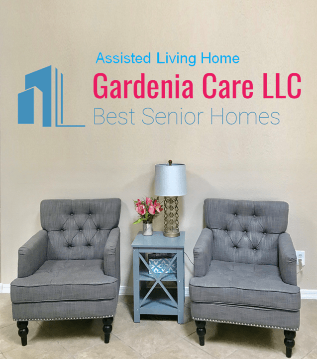 A welcoming interior view of Gardenia Care LLC, featuring comfortable seating and elegant decor.