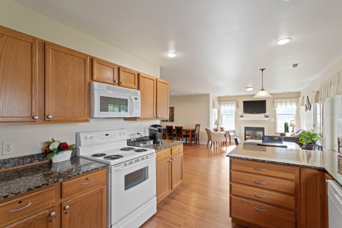 Spacious open-plan kitchen and dining area in a modern home.