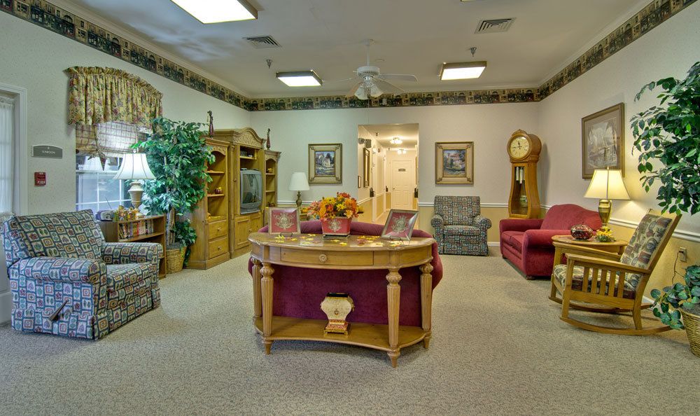 A cozy living room with classic furniture and decor.