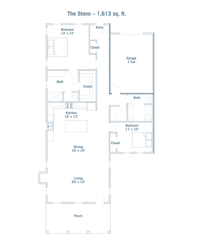 A detailed floor plan of a house showing various rooms and their dimensions.