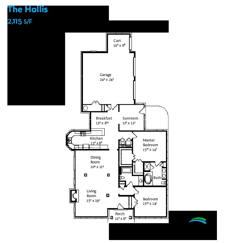 Floor plan of a residential unit showing room layout and measurements.