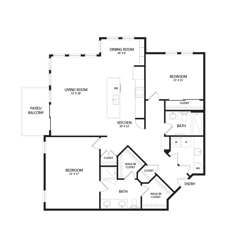 A detailed floor plan of a house showing the layout and arrangement of rooms.