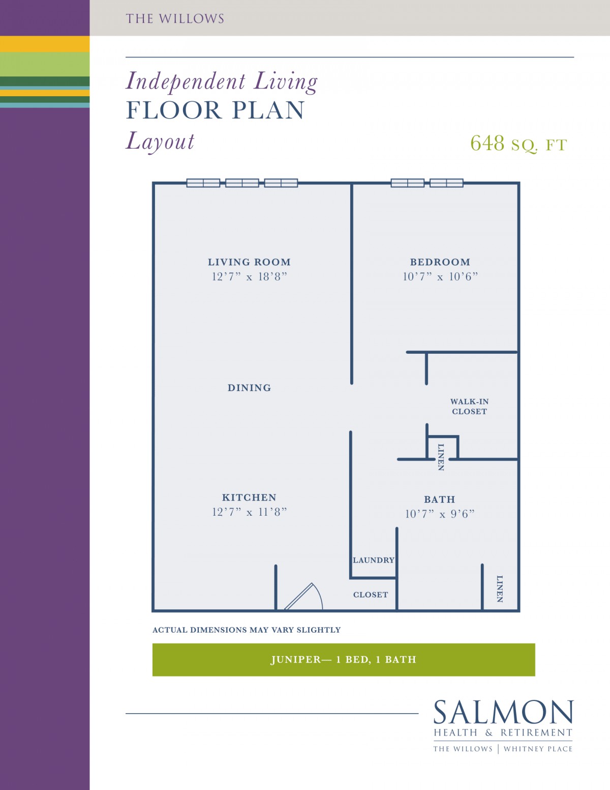 This image features a floor plan layout of an apartment, showing areas designated for the living room, bedroom, bathroom, and kitchen.