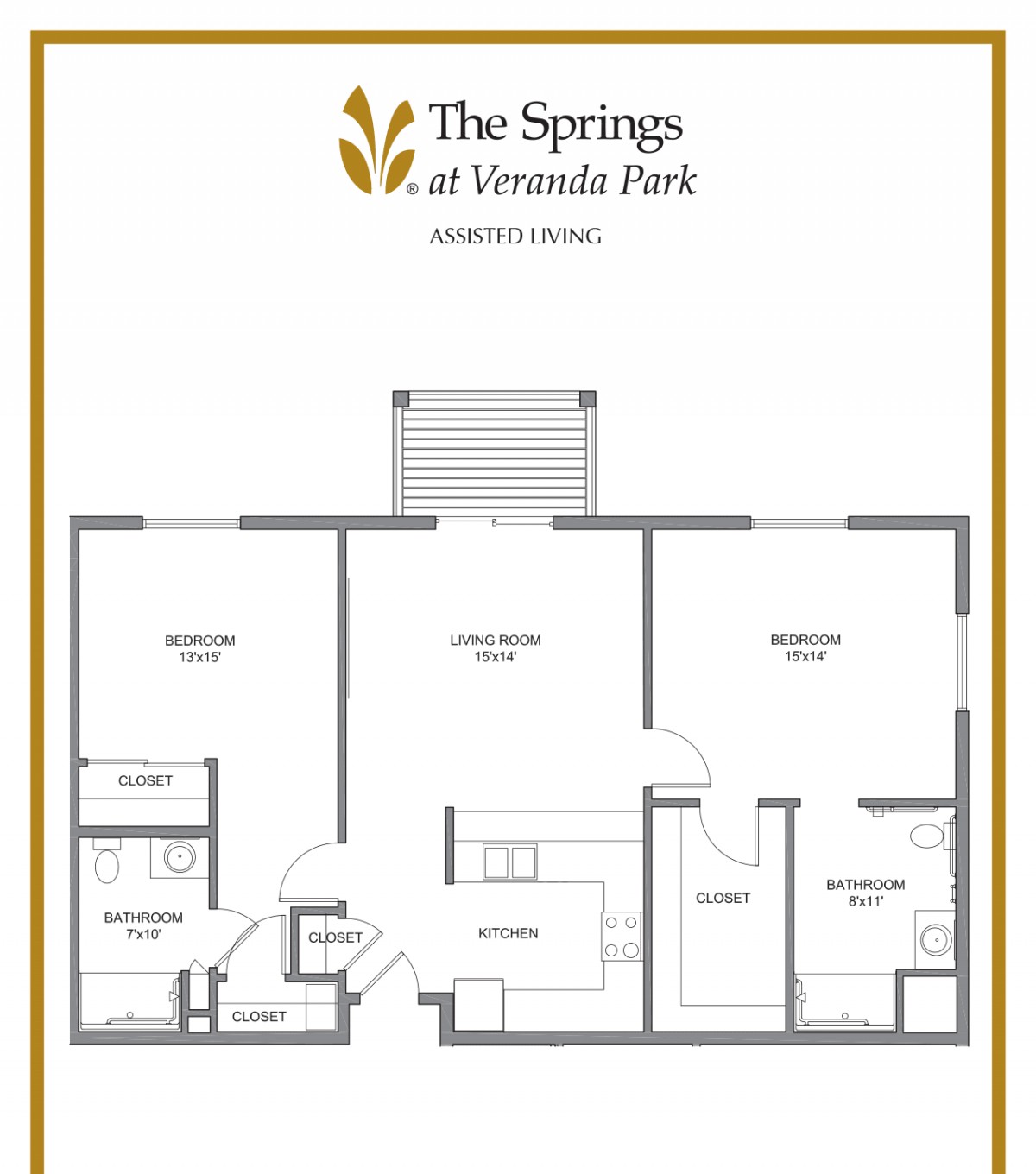 Floor plan for a unit at The Springs at Miranda Park.