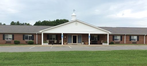 A peaceful community building featuring a traditional architectural style.