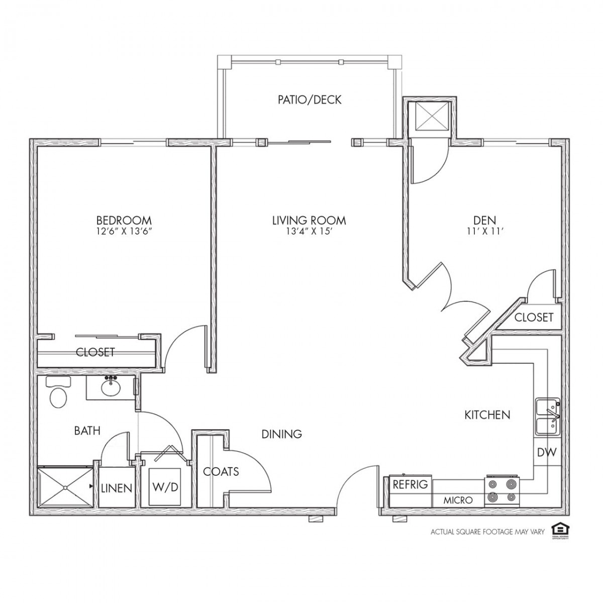 A detailed floor plan of an apartment showing various rooms and layout.