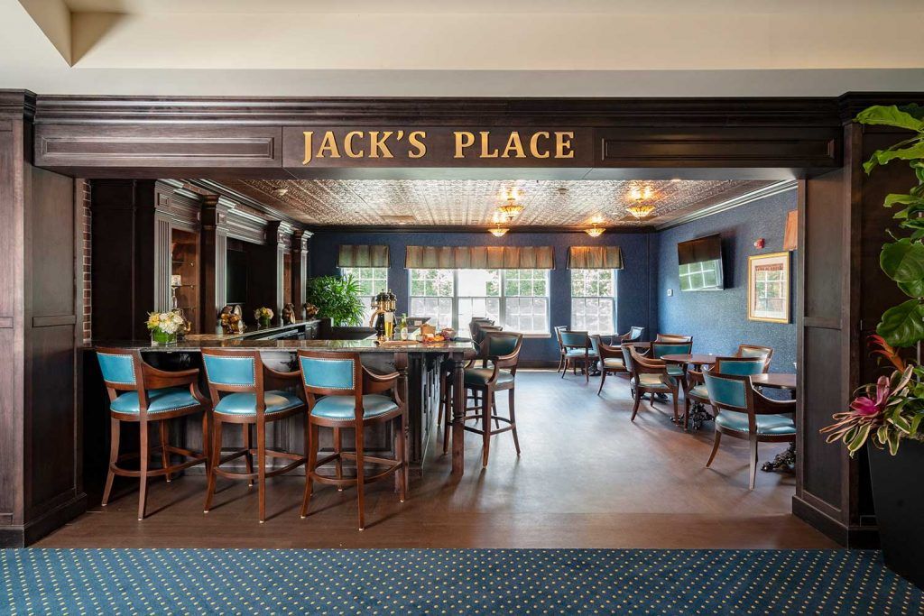 Interior view of Jack's Place bar and restaurant with seating and a welcoming atmosphere.