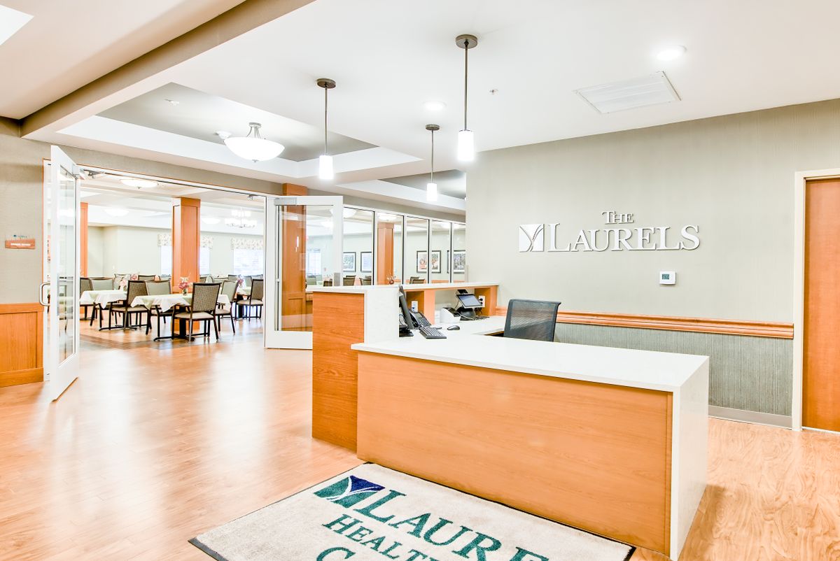 A modern healthcare clinic reception area with sleek design and welcoming atmosphere.