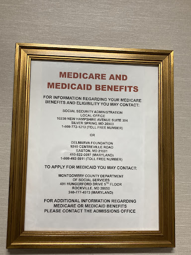 A framed informational notice regarding Medicare and Medicaid benefits.