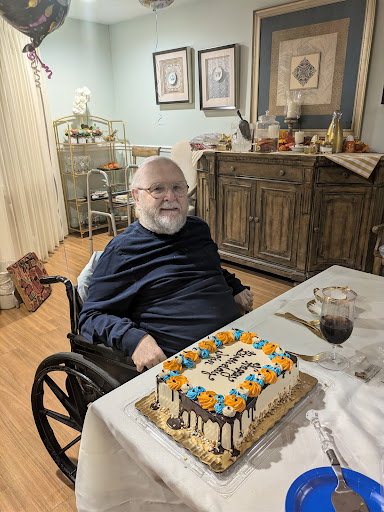 A joyful birthday celebration with a delicious cake.