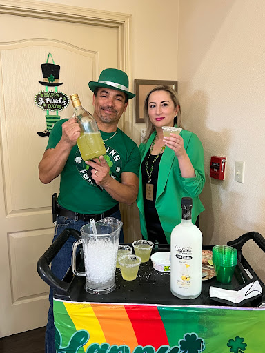 Celebrating St. Patrick's Day with festive drinks and good company!
