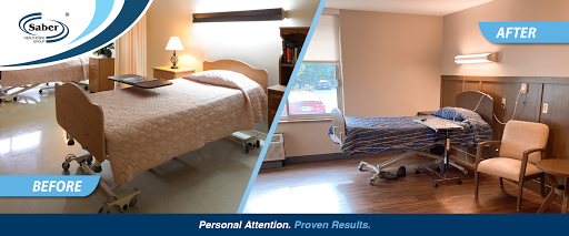 A comparison of two patient rooms highlighting the focus on comfort and personal care in healthcare settings.