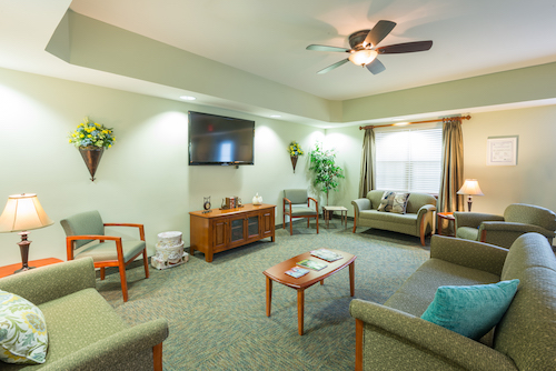 A cozy living room area featuring comfortable furniture and a welcoming atmosphere.