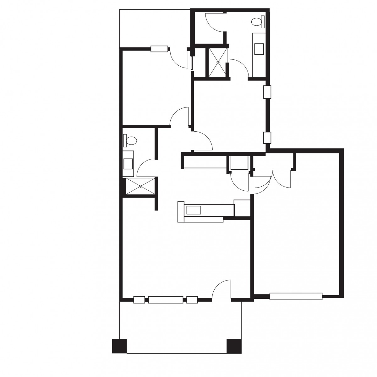 This is a floor plan showing the layout of a residential space.