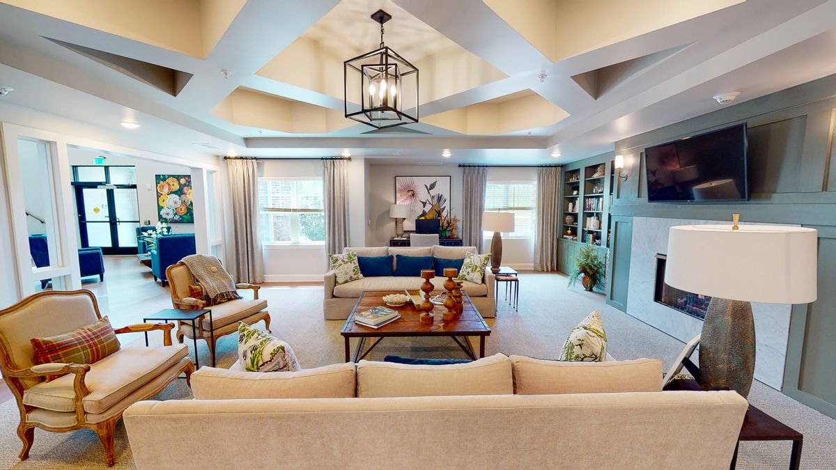 A beautifully designed living room with modern furniture and elegant decor.