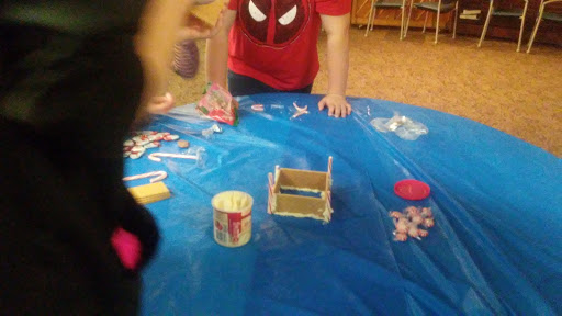 Children engaged in a creative arts and crafts session.