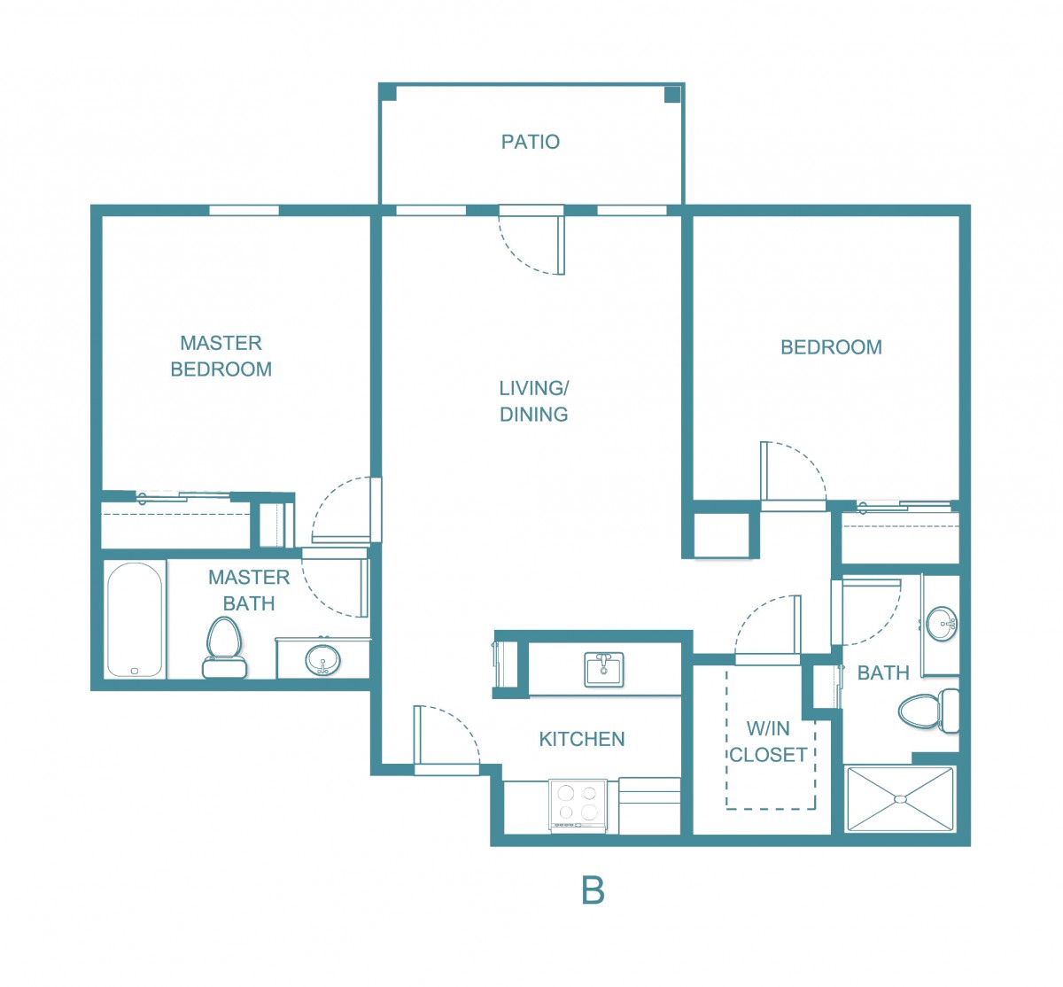 A floor plan depicting the layout of a residential space.