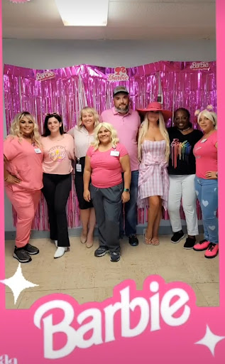 A vibrant pink-themed gathering filled with smiles and celebration!
