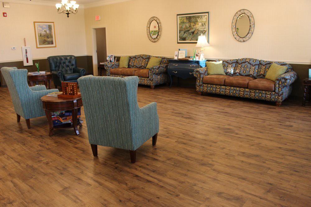A cozy living room with comfortable seating and warm decor.