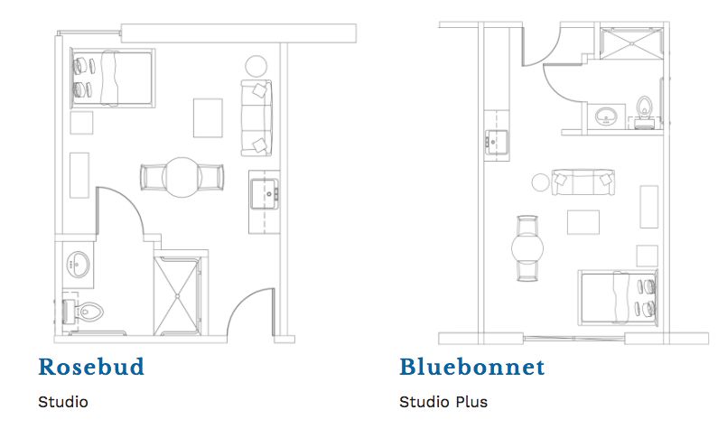 Blueprint of the Bluebonnet Studio Plus floor plan.