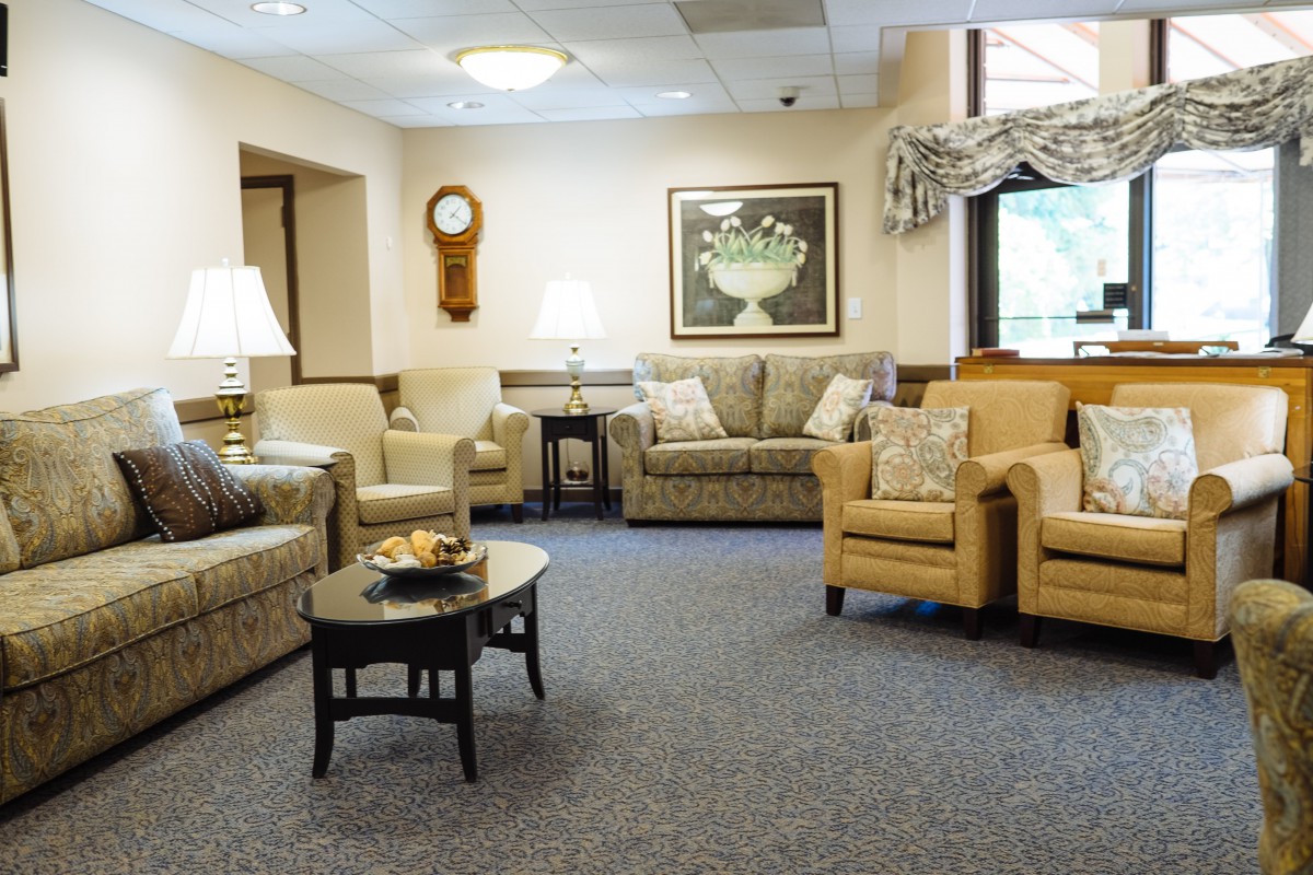 A cozy living room with comfortable seating and stylish decor.