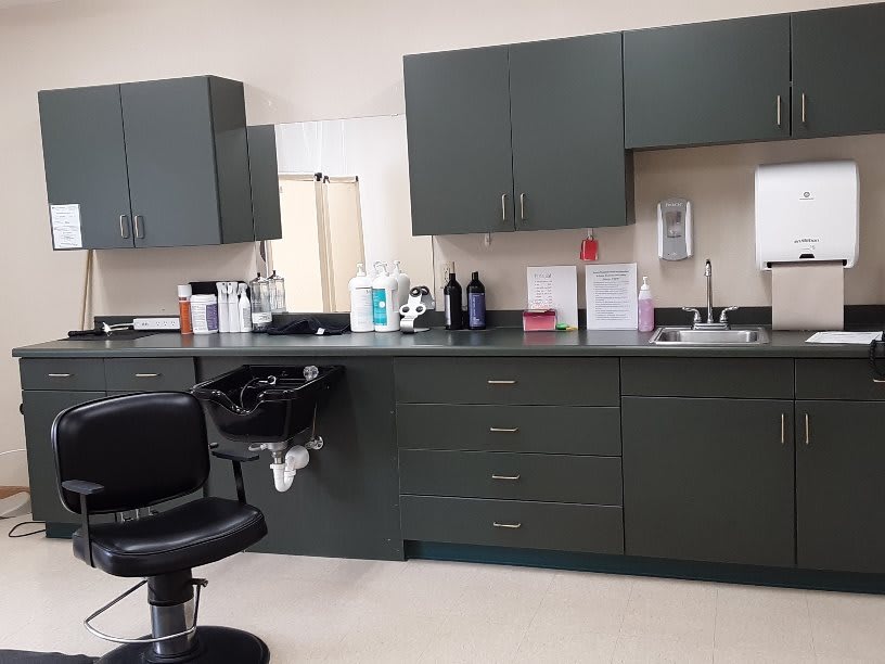 A clean and organized medical or dental office workspace.